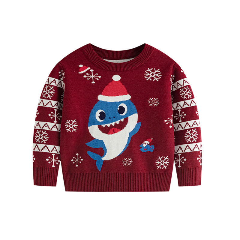 Wholesale Autumn/Winter Christmas Round Neck Knitted Baby Clothes